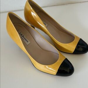 LK Bennett Yellow and Black Heels